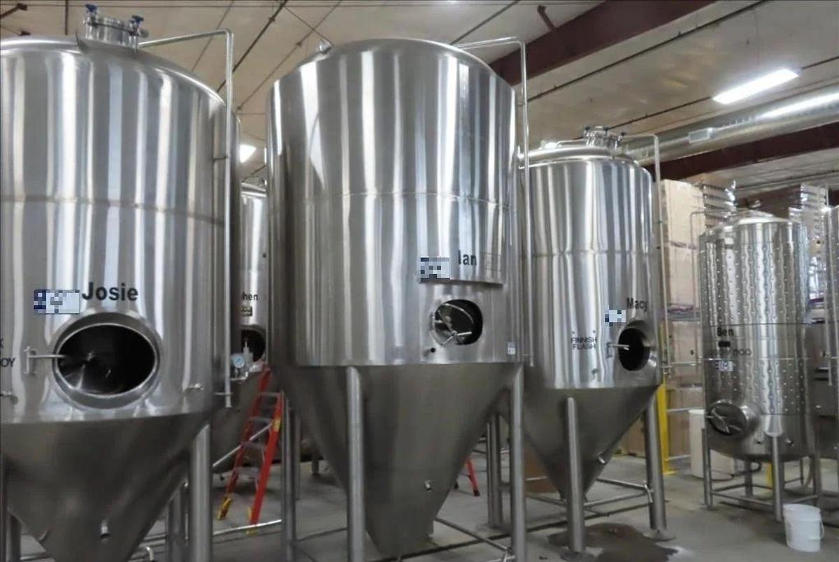 Used Bavarian Brewery 60 bbl / 1860 Gal conical jacketed fermenter / storage tank