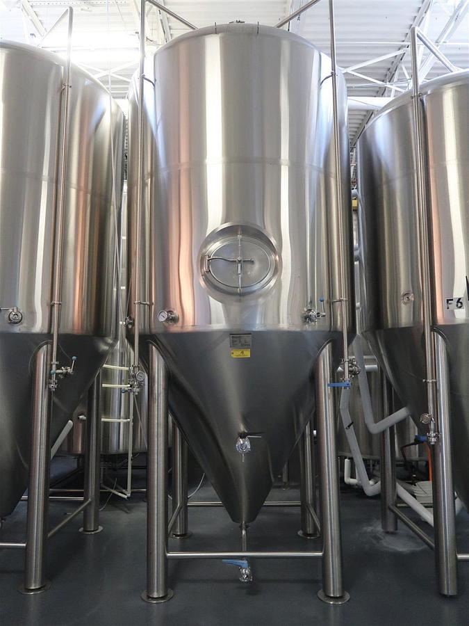Used (3) Available - Prospero Brewpro 60 bbl / 1860Gal conical jacketed fermenter / storage tanks