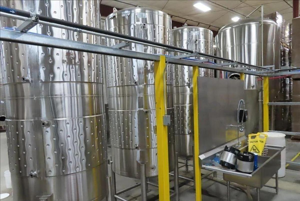 Used (4) Available - Used Practical Fusion 20 bbl / 620Gal jacketed brite/storage tanks