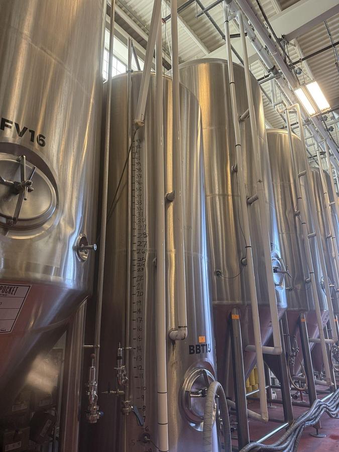 Used Premier Stainless 6000L / 1680Gal jacketed Brite / Storage Tank