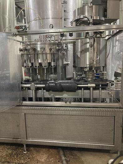 Used GAI Monoblock counterpressure 16 valve rinser, filler, crowner