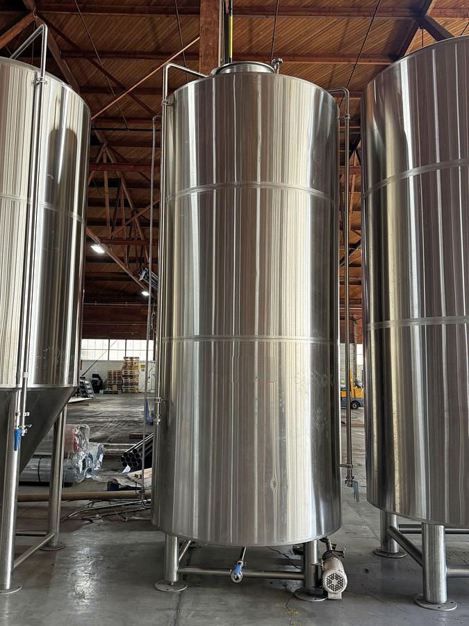 Used (1) Available - Used Marks Fabrication 60 bbl / 1860Gal jacketed hot liquor tank / storage tank