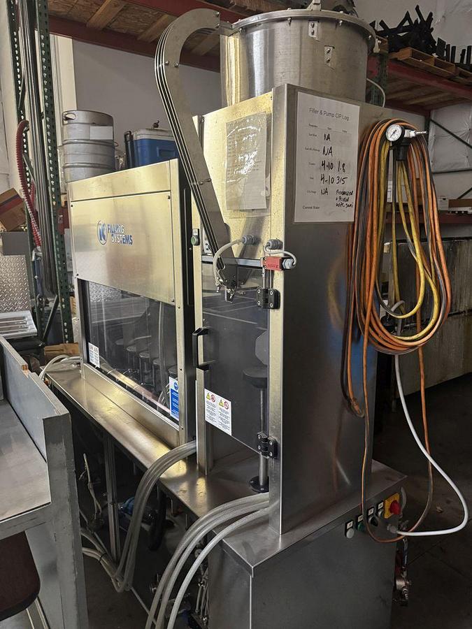 Used Used IC Filling Systems Semi Auto counterpressure bottle filler/ crowner
