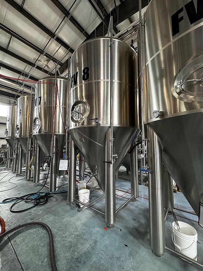 Used (5) Available - Sk Prospero 60 bbl / 1860Gal jacketed conical fermenters