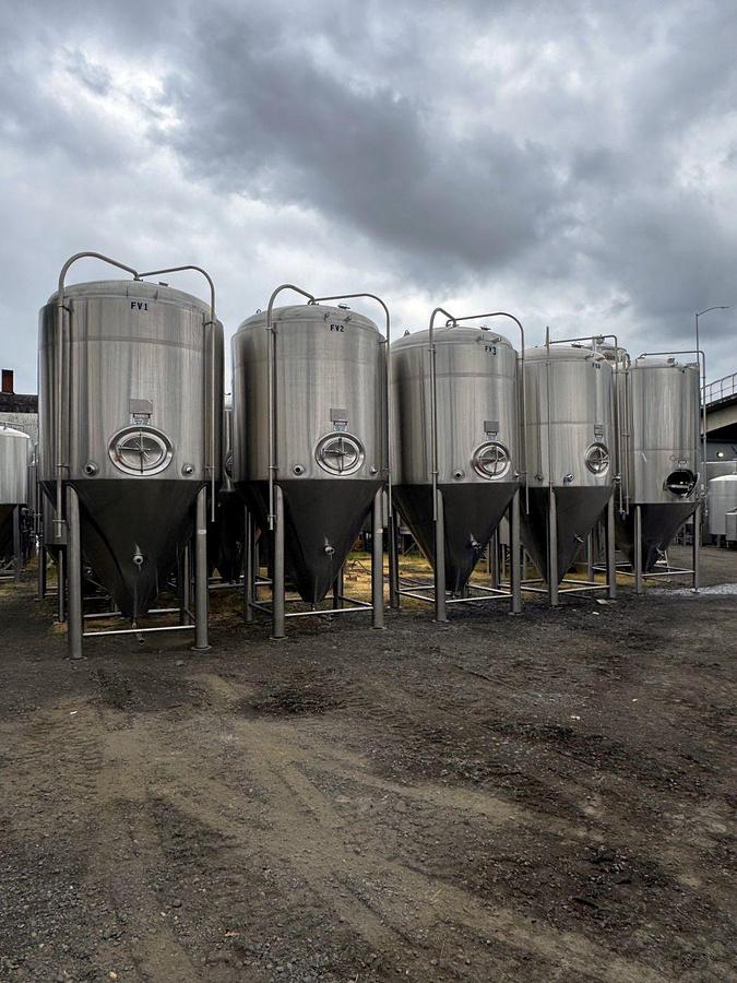 Used (3) available - Used PBST Pacific Brew 60 bbl / 1860 Gal Conical Jacketed Unitank Fermenters