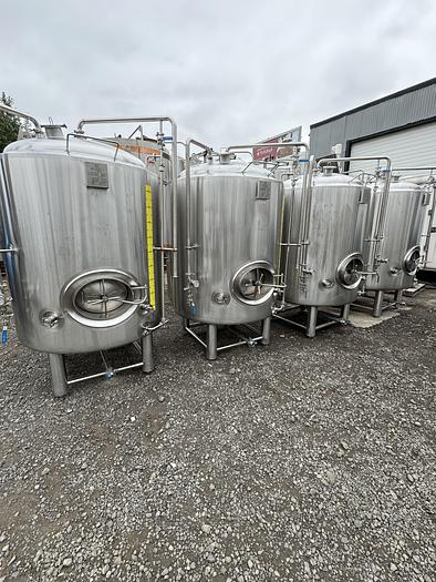 Used (4) Available - Used Cedarstone 10 bbl Jacketed Brite Tanks