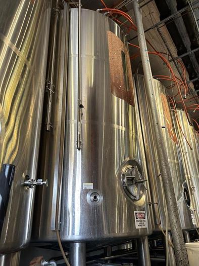 Used (6) Available - Used ABE 60 bbl Jacketed Brite Tanks