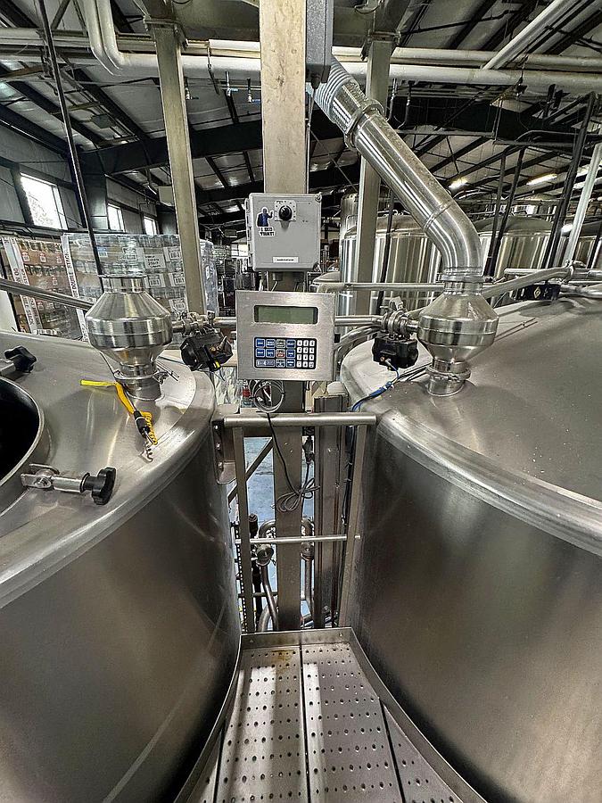 Used Prospero 30 bbl 4 vessel brewhouse with HLT, CLT. and grist case