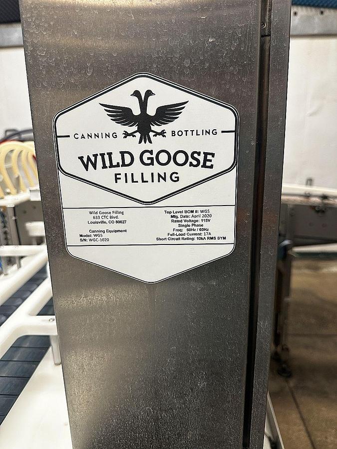 Used Used Wild Goose WG5 Canning line with Depal and Labeler