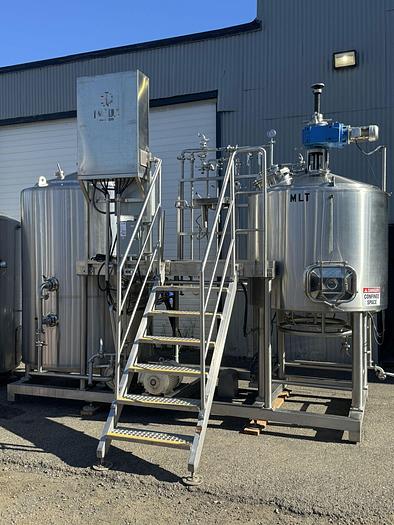 Used Used 10 bbl Direct Fired Skid Mounted Brewhouse
