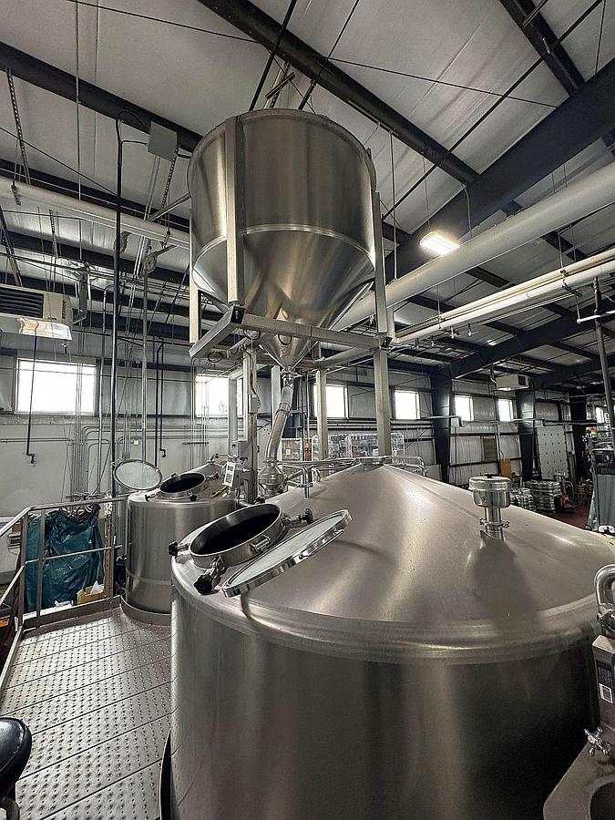 Used Prospero 30 bbl 4 vessel brewhouse with HLT, CLT. and grist case