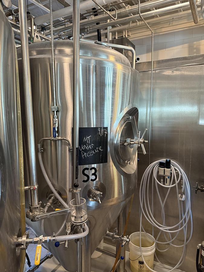 Used (2) Available- Used Premier Stainless 5bbl / 155 Gal Jacketed Fermenter / storage tanks
