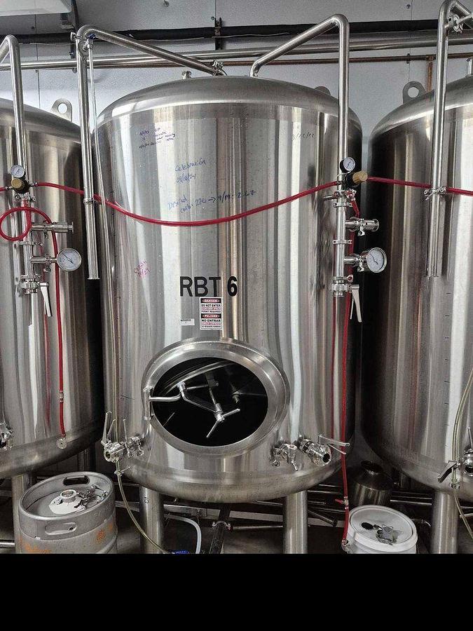 Used (12) Available - Used Premier Stainless 15 bbl / 465 Gallon Single Wall Storage Tanks - 15 psi