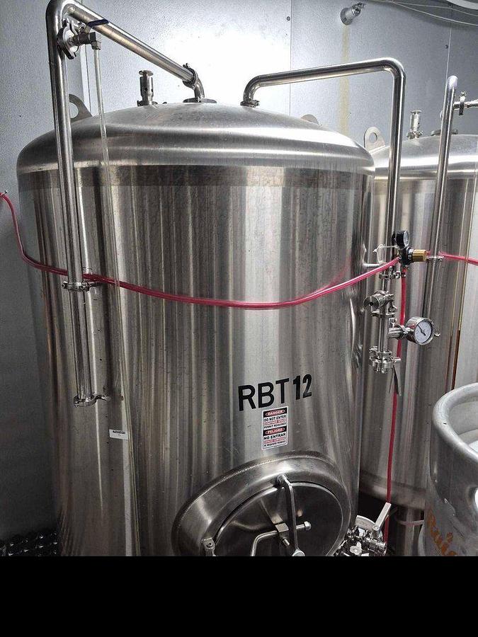 Used (12) Available - Used Premier Stainless 15 bbl / 465 Gallon Single Wall Storage Tanks - 15 psi