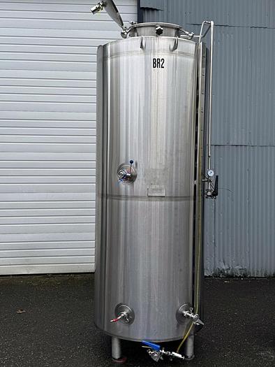 Used (2) Available - Used Practical Fusion 15bbl/ 465 Gal jacketed brite tanks