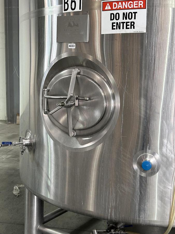 Used (3) available - Used BSV 60 bbl/ 1860 Ga  Jacketed  Brite Tank