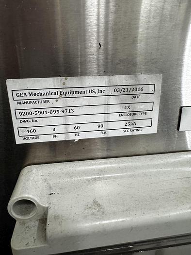 Used Used GEA Westfalia Model GSC 40-06-077 Centrifugal Separator