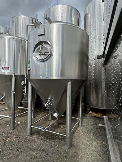 Used Used Lehui 30 bbl / 930Gal ASME 30 psi conical fermenter - Jacketed vessel