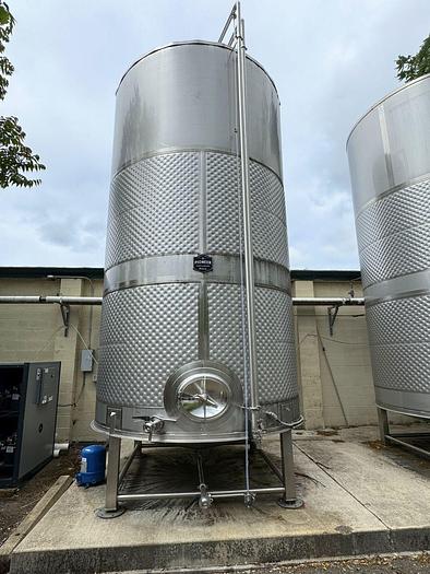Used (3) available - Used 6500 gallon dimple jacketed fermenter / storage tank