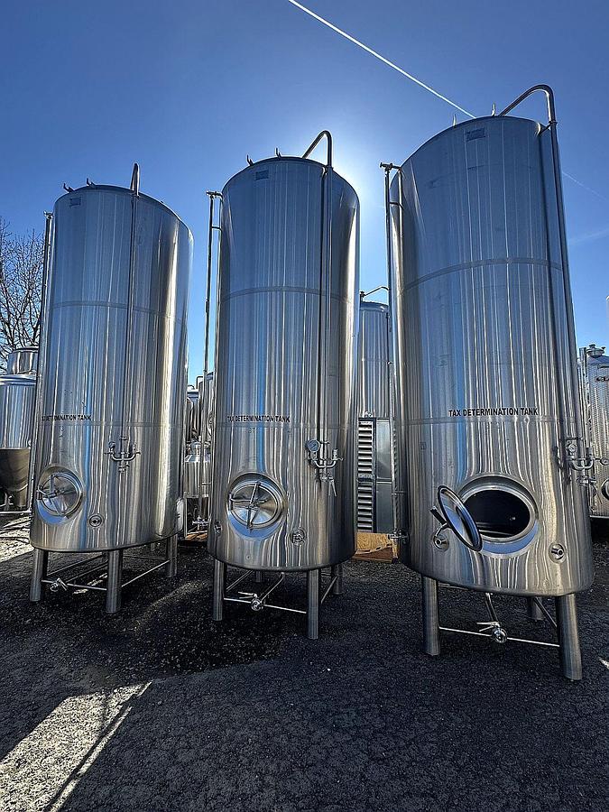 Used (3) Available - Used JT Brewing 40 bbl / 1240 Gal jacketed brite tanks