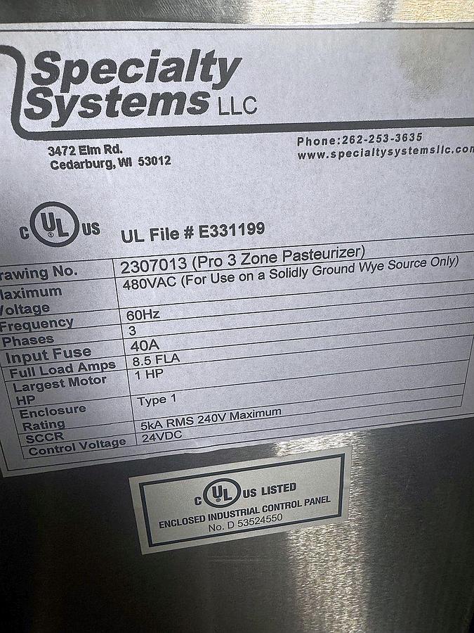 Used Used Pro Engineering Tunnel Pasteurizer