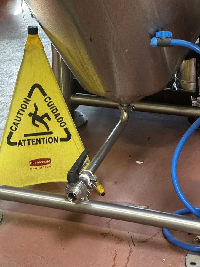 Used 2 available - Used Marks Fabrication 40 bbl / 1240Gal Jacketed Conical Fermenters