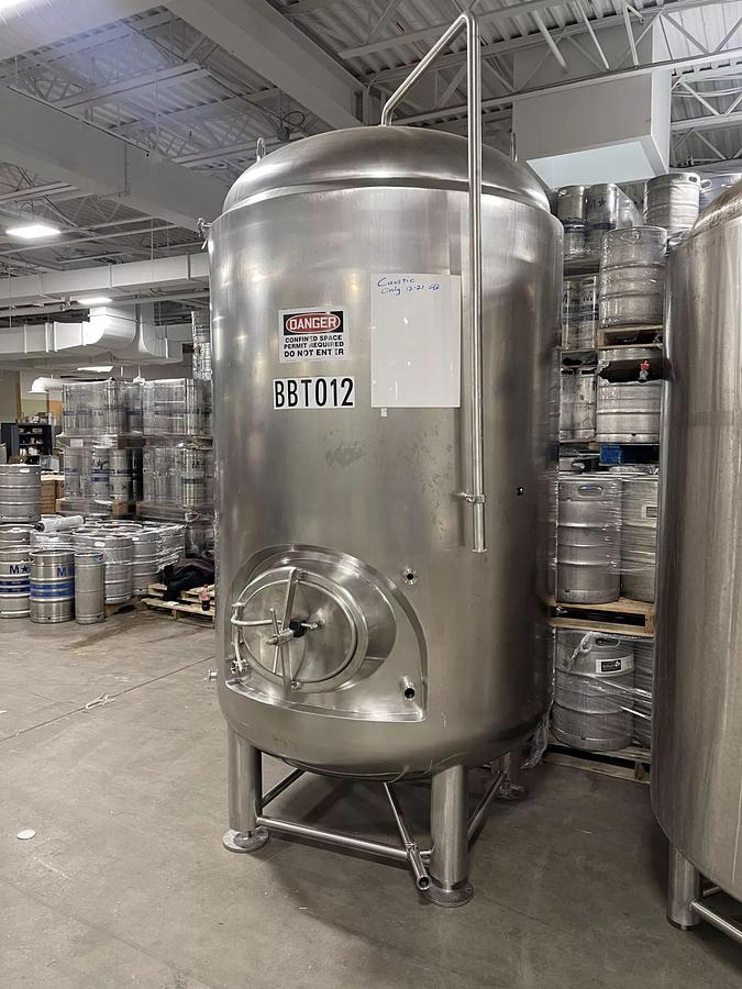 Used (1) used 20 bbl Jacketed Brite Tank