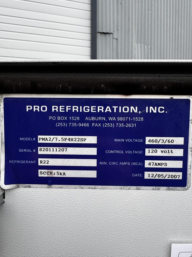 Used Used Pro Refrigeration Glycol Chiller
