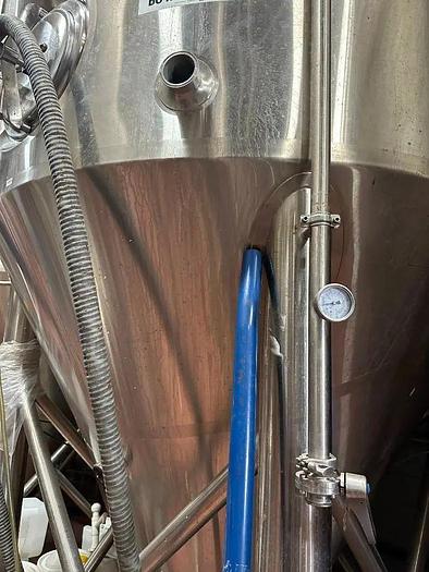 Used (2) Available - Used Premier PSS 80 bbl/ 2480 gal conical jacketed fermenters