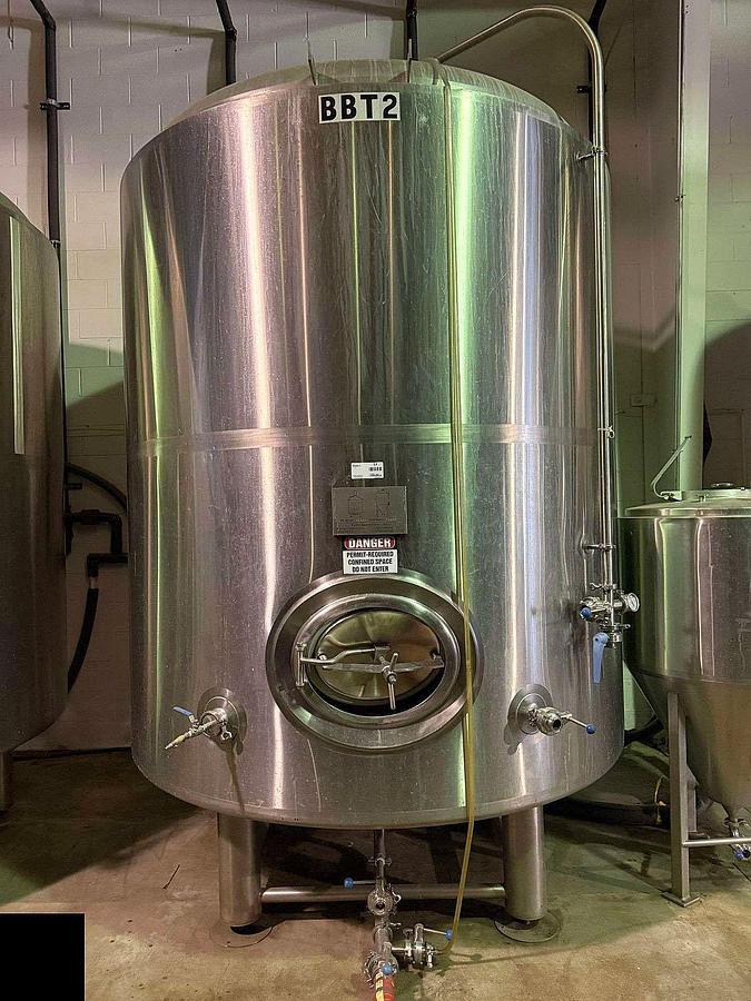Used (1) Available - Used PBST Pacific Brew 60 bbl / 1860Gal Jacketed Brite/ Storage tank
