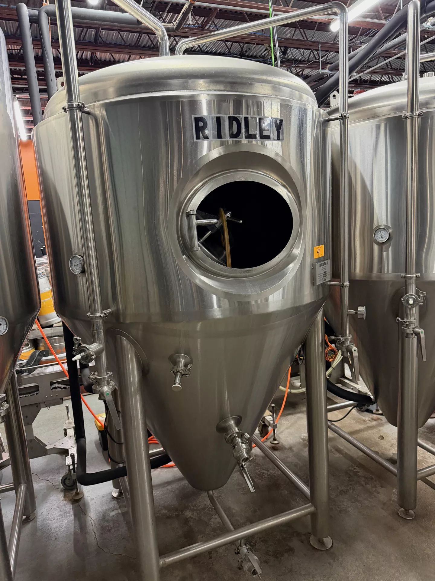 Used (3) Available - Used GW Kent 15bbl / 465Gal jacketed fermenters / storage tanks