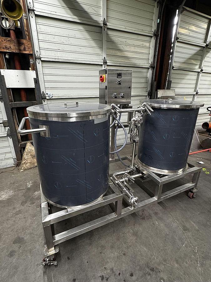 Used Marks Fabrication USA - 2 tank Mobile CIP Skid