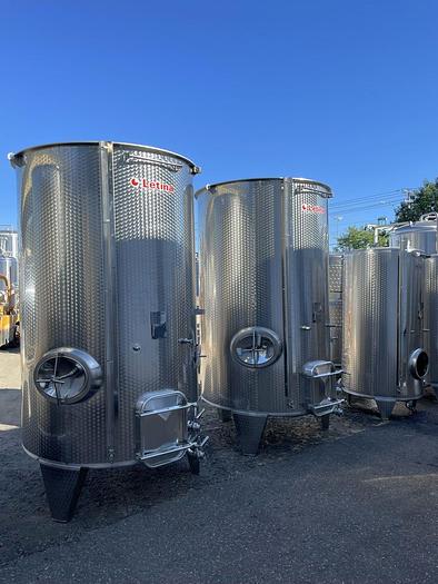 New Stock Letina Closed Top and Variable Capacity Jacketed Fermenter/Storage Tanks