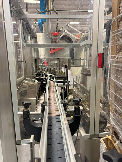 Used GAI 8032A Bier Monobloc rinser/filler/crowner/ropp capper With Support Equipment