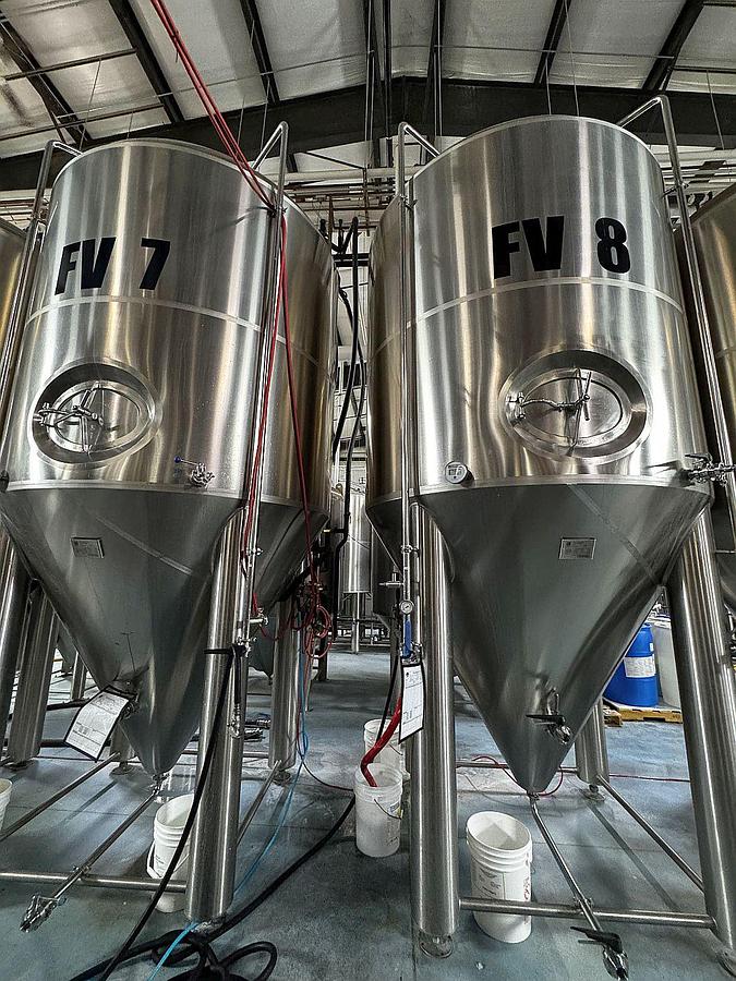 Used (5) Available - Sk Prospero 60 bbl / 1860Gal jacketed conical fermenters