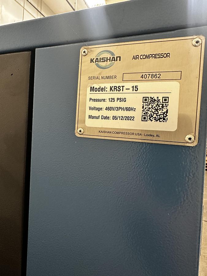 Used Used Kaishan 15 hp rotary screw compressor