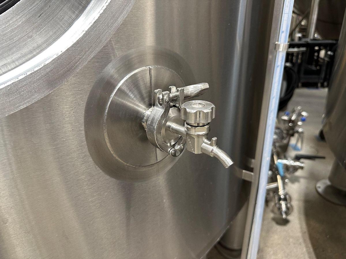 Used (2) Available - Used JVNW 250bbl / 7500 Gallon ASME jacketed brite tanks