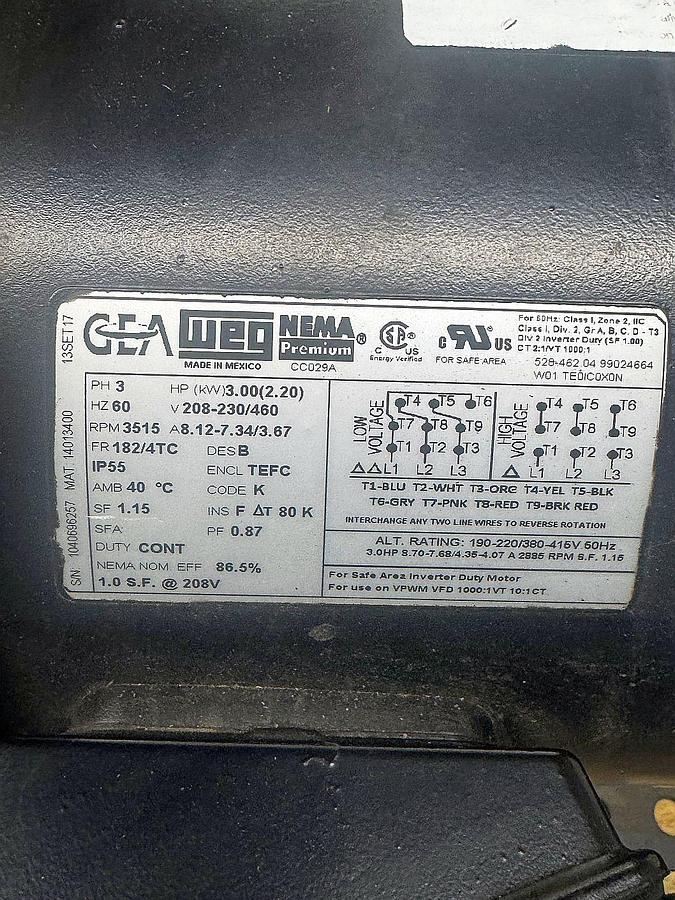 Used (3) Available - GEA Hilge 3hp sanitary stainless centrifugal pumps