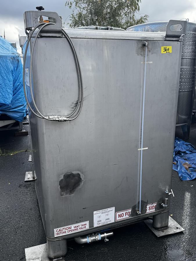 Used (2) Available - Used Snyder Liquitote 550 Gallon Stainless Storage Tank