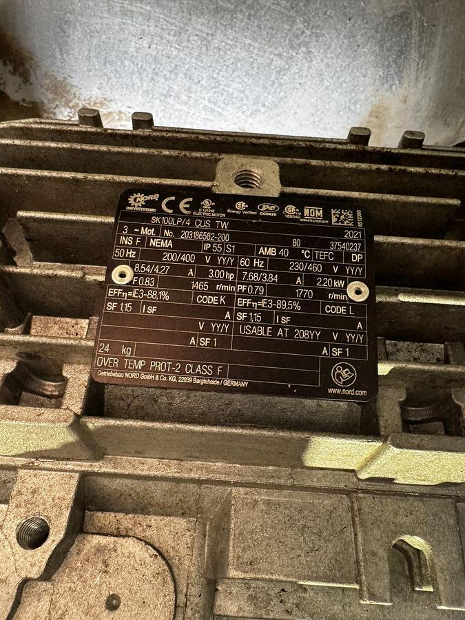 Used Used Vintner Vault Vigor 150 Liverani cart mounted flexible impeller pump - 1.5" in/out