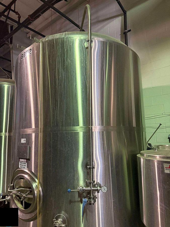 Used (1) Available - Used PBST Pacific Brew 60 bbl / 1860Gal Jacketed Brite/ Storage tank