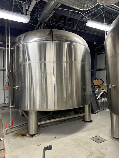Used (2) Available - Used Apex 100 bbl / 3300 gallon jacketed brite tanks