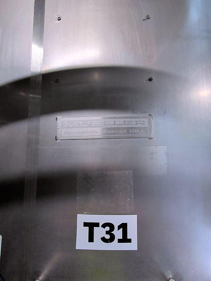 Used (2) Available - Mueller 6000 Gallon jacketed storage tanks