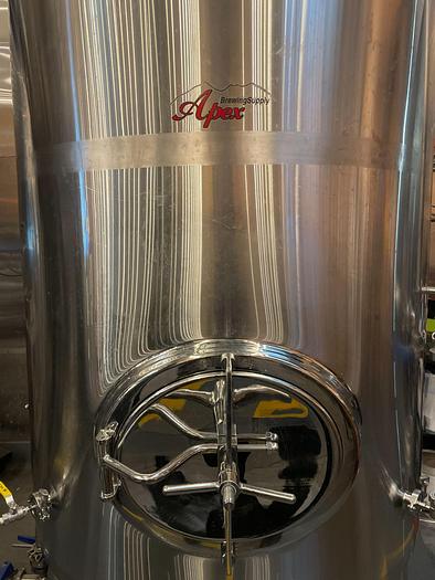 Used Used Apex 15 bbl / 465 Gal Jacketed Brite Tank