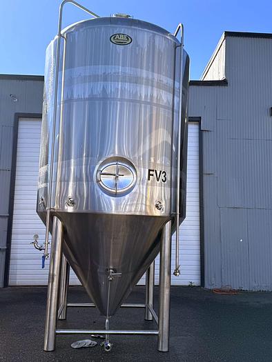 Used (1) Avaialable - Used ABE 90 bbl jacketed conical fermenter
