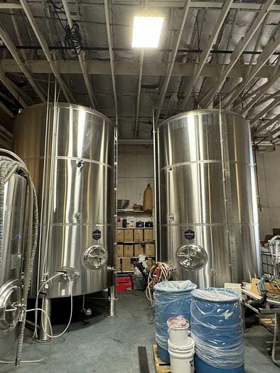 Used (2) Available - Used Pioneer Tank 100 bbl Jacketed Brite Tanks