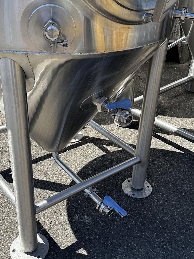 Used (5) available - Used 10 bbl Practical Fusion conical unitank fermenters - Built in Portland, Oregon