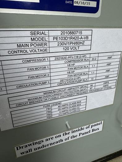 Used Used Pro Refrigeration 3 hp glycol chiller