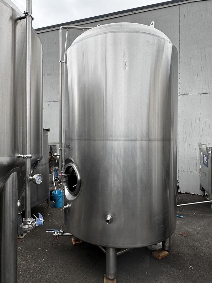Used (1) Available - Used Premier Stainless 30 bbl / 930 Gallon Jacketed Brite Tank