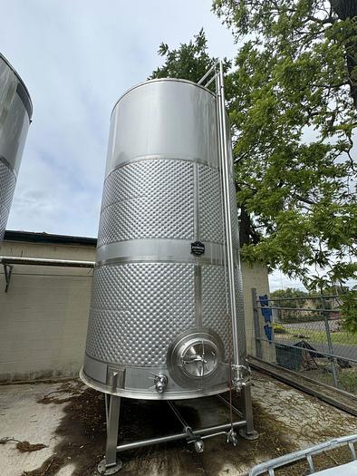 Used (3) available - Used 6500 gallon dimple jacketed fermenter / storage tank